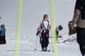 Young Woman at Ordino Alcalis in Andorra in the winter of 2021