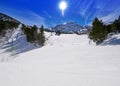 Ordino Arcalis ski resort sector in Andorra Royalty Free Stock Photo