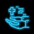 ordo christianity church neon glow icon illustration