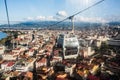 Ordu city in Turkey and cable car Royalty Free Stock Photo