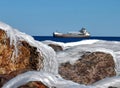 An Ore Boat Awaits Loading at Silver Bay, Minnesota