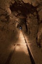 Ore Cart Tracks in Mine Royalty Free Stock Photo