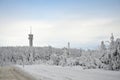 Ore Mountains KlÃÂ­novec in winter Royalty Free Stock Photo