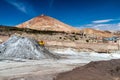 Ore processing facility in Potosi, Bolivia. Cerro Rico mountain in backgroun