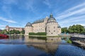 Orebro castle reflecting in water, Sweden