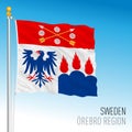 Orebro county regional flag, Sweden, EU