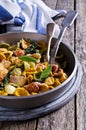 Orecchiette Pasta with garlic and sage Royalty Free Stock Photo