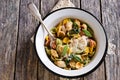 Orecchiette Pasta with garlic and sage Royalty Free Stock Photo