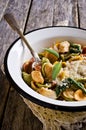 Orecchiette Pasta with garlic and sage Royalty Free Stock Photo