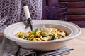 Orecchiette Pasta with garlic and sage Royalty Free Stock Photo