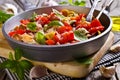 Orecchiette pasta with vegetables Royalty Free Stock Photo