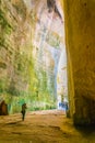 Orecchio di Dionisio cave in the Neapolis Archaeological Park in Syracuse, Sicily, Italy