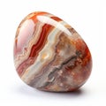 Oregon Agate: Stunning Red, Orange, And Brown Jasper Stone Sculpture Royalty Free Stock Photo