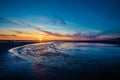 Oregon Beach Sunset in Lincoln City Royalty Free Stock Photo