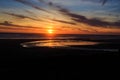 Oregon Beach Sunset in Lincoln City Royalty Free Stock Photo