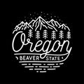 Oregon beaver state vector design template. Vector and illustration. Royalty Free Stock Photo
