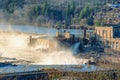 Oregon City Views of Power Plant Ruins Royalty Free Stock Photo