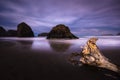 Oregon Coast Beach at night near highway 101 Royalty Free Stock Photo