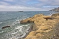 Oregon coast cliffs and the pacific ocean. Royalty Free Stock Photo