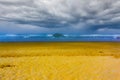 Ocean Dark Storm Clouds over beach Royalty Free Stock Photo