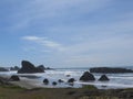 Oregon Coast Landscape, Cannon Beach on a Sunny Day Royalty Free Stock Photo