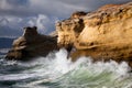 Oregon Coast landscape with rough seas Royalty Free Stock Photo