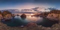 Oregon coast sunset 360 degree Royalty Free Stock Photo