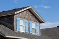 Oregon Coast typical faÃÂ§ades: wooden tiles or shingles, weathered, white windows. Pacific coast properties