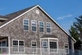 Oregon Coast typical faÃÂ§ades: wooden shingles, weathered, white windows. Pacific coast properties