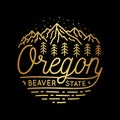 Oregon beaver state vector design template. Vector and illustration. Royalty Free Stock Photo