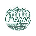 Oregon beaver state vector design template. Vector and illustration. Royalty Free Stock Photo