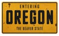 Vintage Oregon Highway Sign Metal the Beaver State