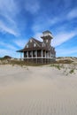 Oregon Inlet life-saving station on Pea Island, North Carolina vertical Royalty Free Stock Photo