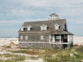 Oregon Inlet Lifesaving Station with sandy dunes, in the Outer Banks, North Carolina Royalty Free Stock Photo