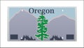 Oregon License Plate Royalty Free Stock Photo