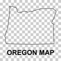 Oregon map shape, united states of america. Flat concept icon symbol vector illustration