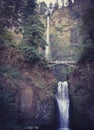 Oregon nature waterfall forest mountains America Multnomah Falls Royalty Free Stock Photo