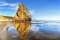 Oregon Pacific Coast, Amazing Rock Reflection Ocean Royalty Free Stock Photo