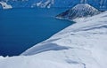 Oregon's Crater Lake in Snow Royalty Free Stock Photo