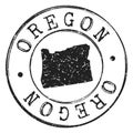 Oregon Silhouette Postal Map Passport. Stamp Round Vector Icon Seal Badge illustration. Royalty Free Stock Photo