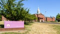 Oregon State Hospital sign and Kirkbride Building in Salem Oregon