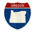 Oregon State Interstate road sign