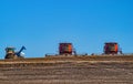 Oregon Substation Fire - Wheat Harvest Equipment Saved from the Fire Royalty Free Stock Photo