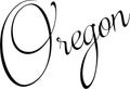 Oregon text sign illustration