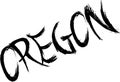 Oregon text sign illustration