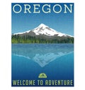 Oregon, United States travel poster Royalty Free Stock Photo