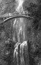 OREGON, US - AUGUST 19, 2017: Tourists visit Multnomah falls. Th Royalty Free Stock Photo