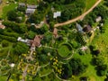 orekhovo manor top view in summer. Royalty Free Stock Photo