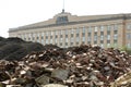 Orel city administration building and huge piles of construction