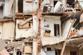 Orel, Russia, August 29, 2017: Collapse of old apartment house. Royalty Free Stock Photo